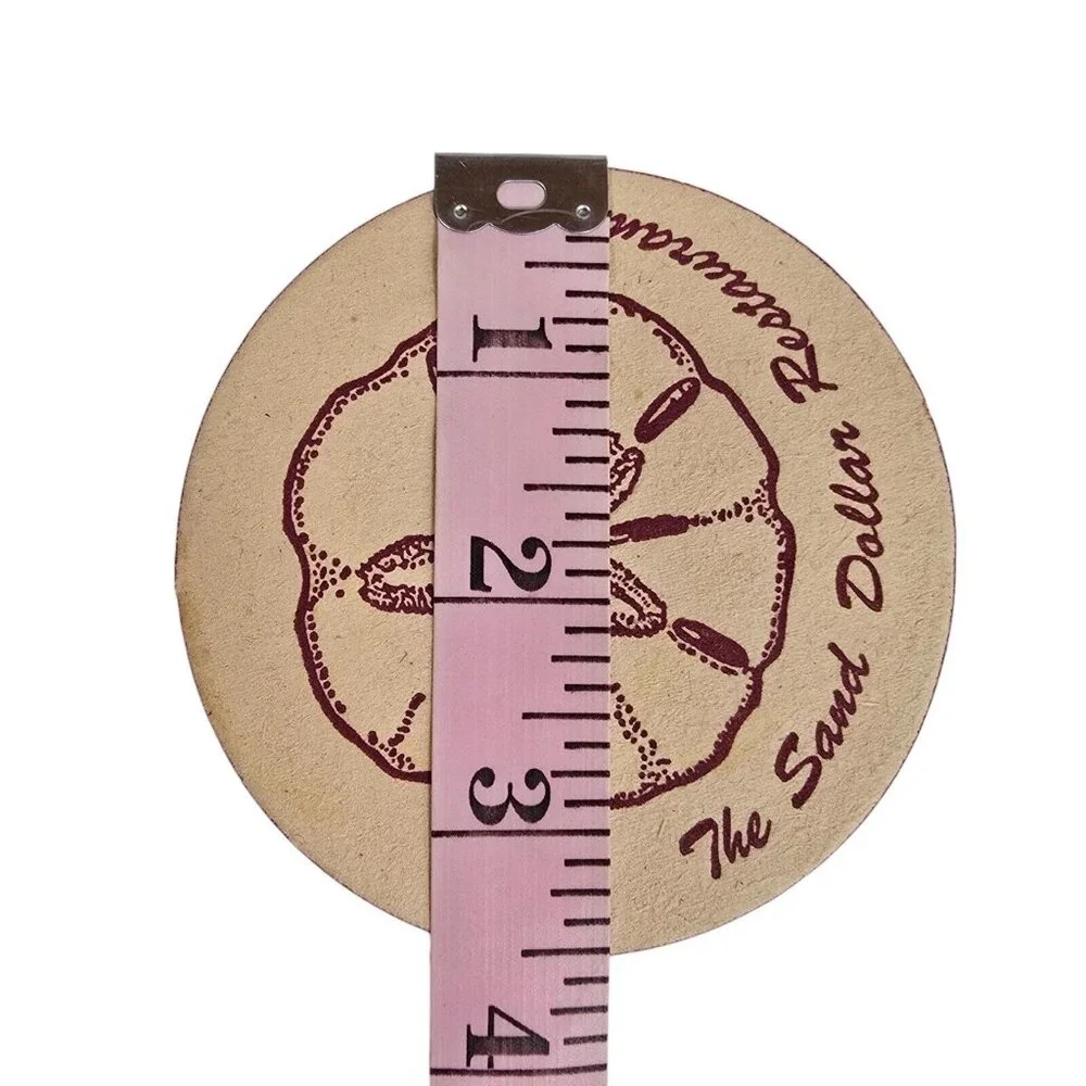 Vintage Bar Coasters Sand Dollar Restaurant Bar Ephemera Barware Seaside Beach